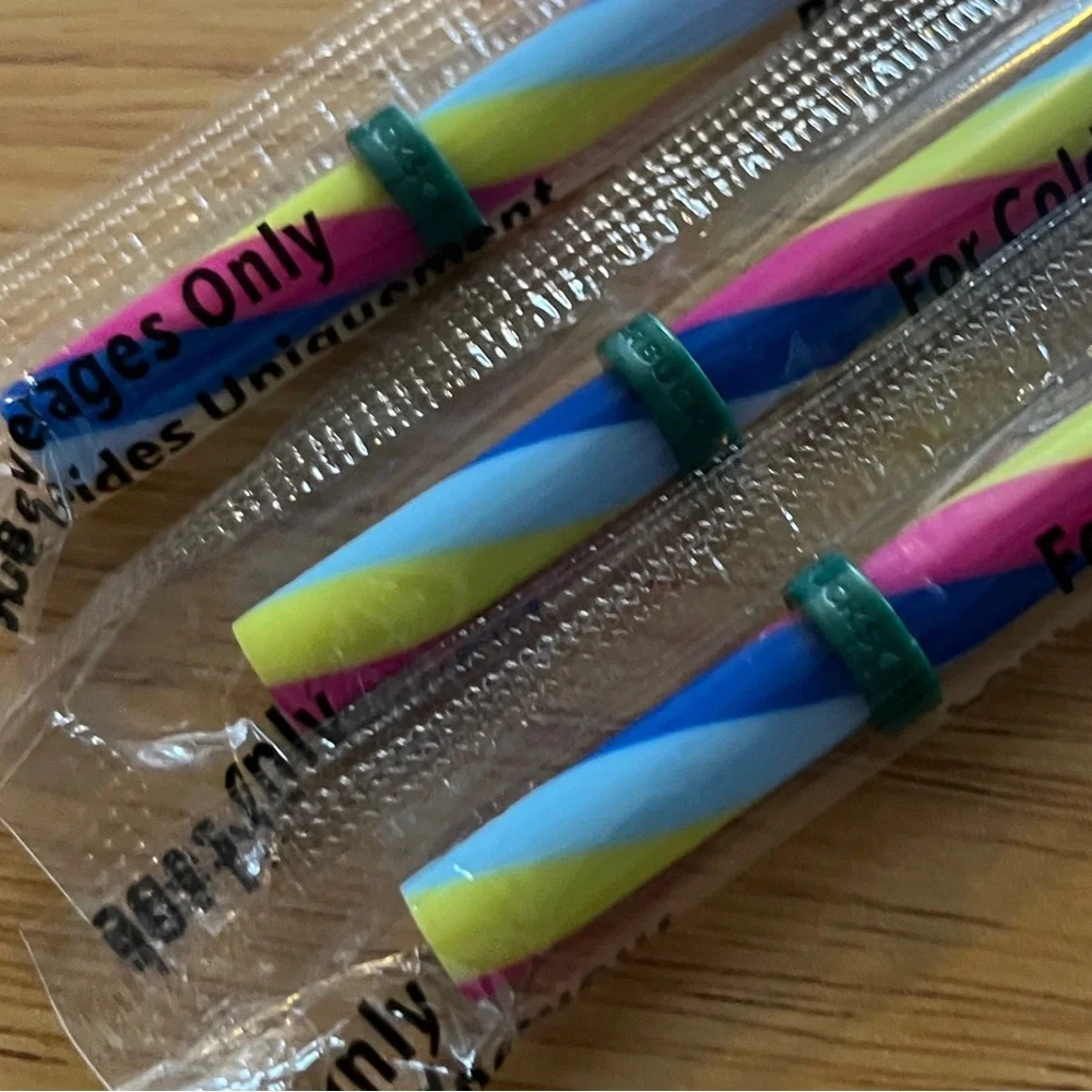 Rare New Starbucks Rainbow Reusable Straws 2024 Limited Edition Sealed Set 3pk